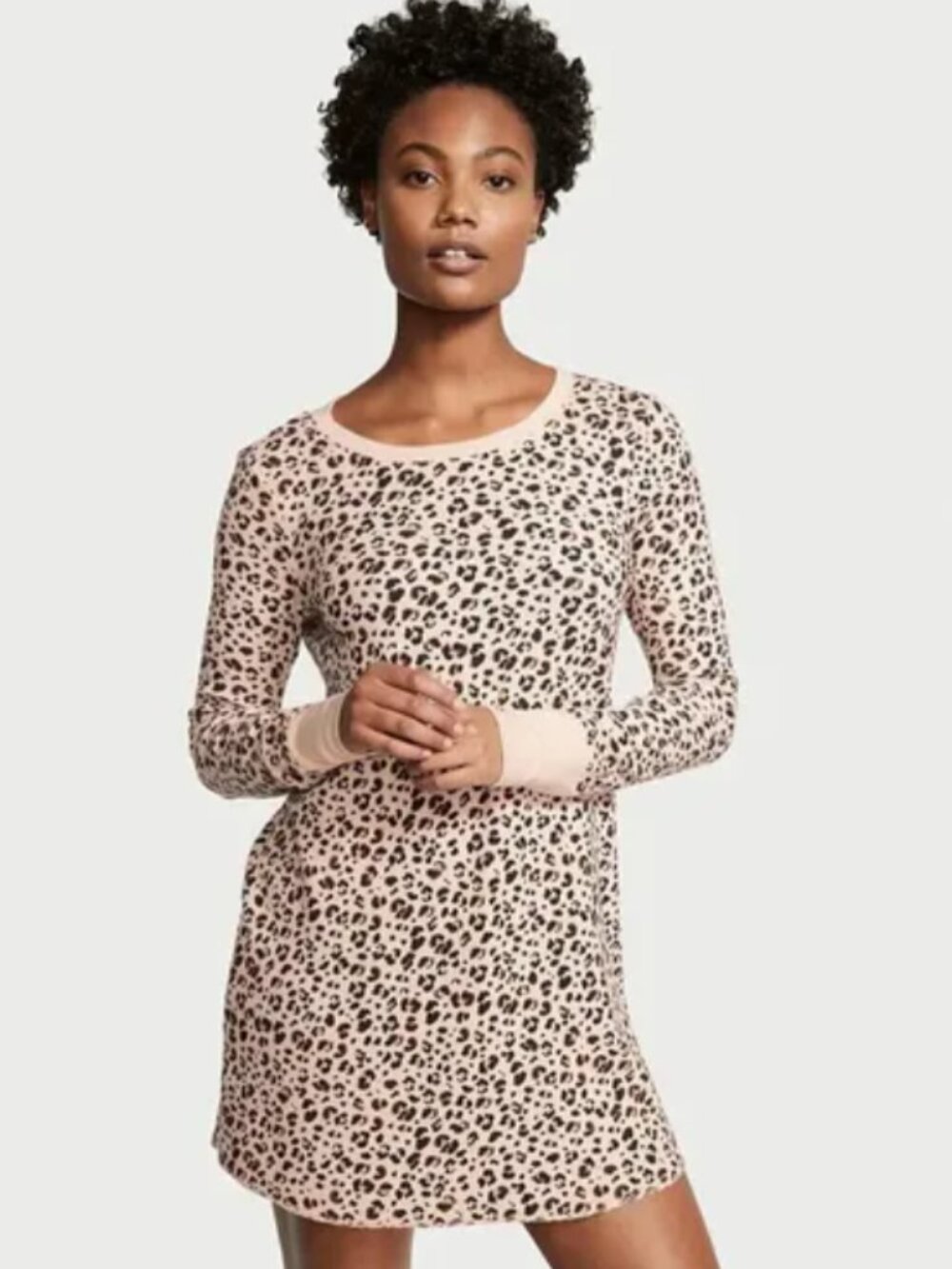 Victoria's Secret Animal Print Thermal Sleepshirt XXL